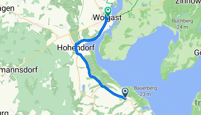 Moderate route in Wolgast