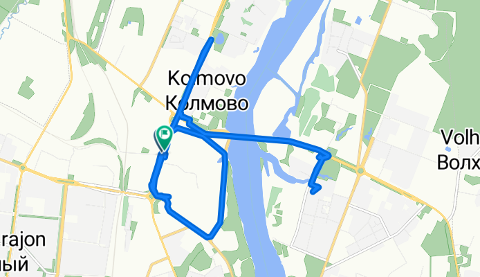 От Большая Санкт-Петербургская улица, 76, Великий Новгород до Большая Санкт-Петербургская улица, 80, Великий Новгород