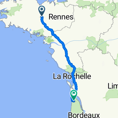 De Place de la Mairie 2, La Ferriere à Rue de la Mairie 11, Vendays-Montalivet