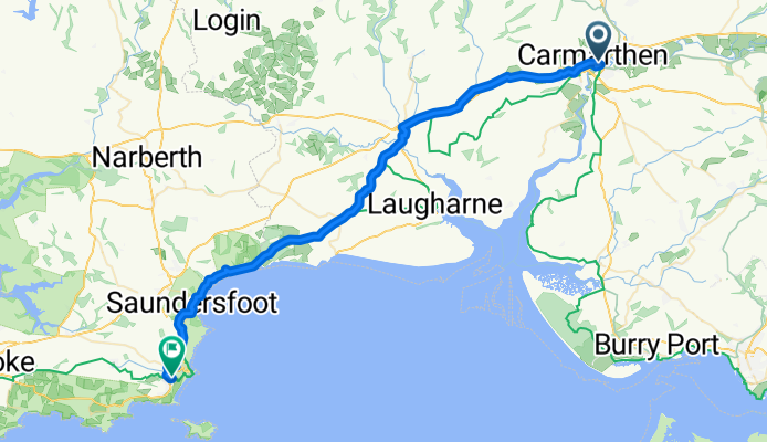 1–19 Nott Square, Carmarthen to Kiln Park, Tenby