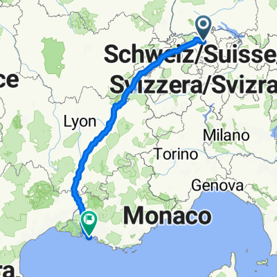 Stöckenackerstrasse 26B, Zürich nach D49, Sausset-les-Pins