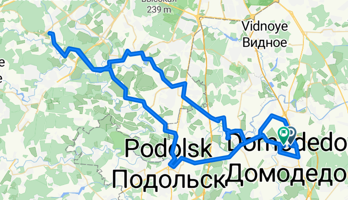 От Дачная улица 25Б, Домодедово до улица Гагарина 51Б, Домодедово