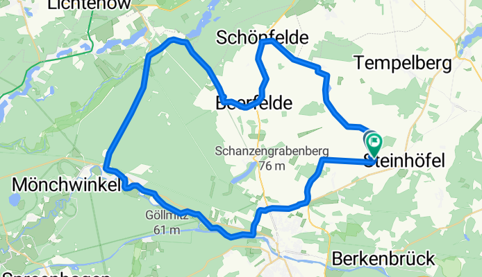 Altes Vorwerk 31, Steinhöfel nach Altes Vorwerk 52, Steinhöfel