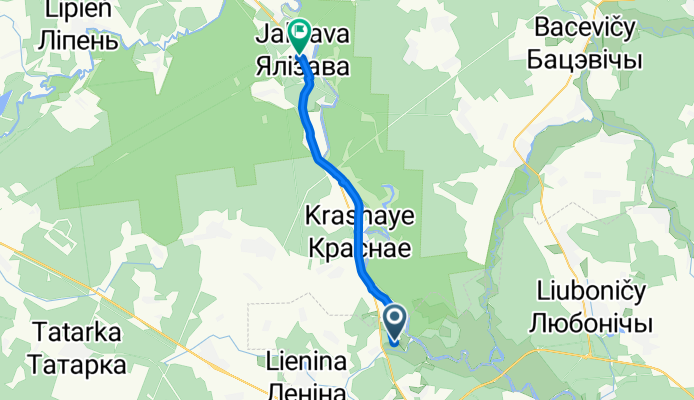 От Unnamed Road, Раксалянка до улица Ромашко, Елизово