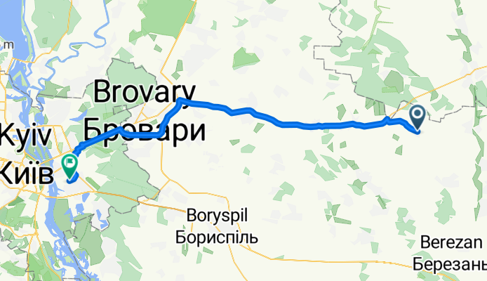 От С100107, Лук'янівка до вулиця Здолбунівська 13, Київ