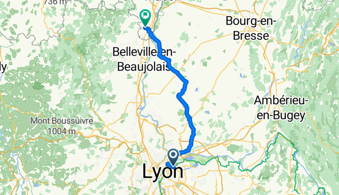 Itinéraire à partir de Antonins, Villeurbanne