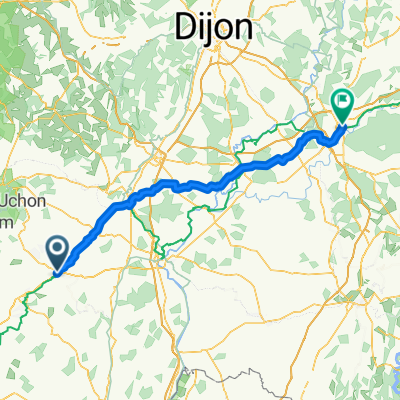 De Route du Pont Jane Rose 13, Écuisses à Boulevard du Président Wilson 68, Dole