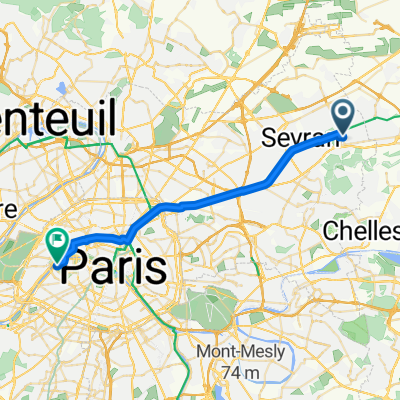 De Avenue du General de Gaulle 46, Vaujours à Avenue Anatole France 5, Paris