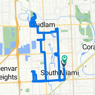 6461 SW 59th Pl, South Miami to 5926 SW 62nd Terr, South Miami