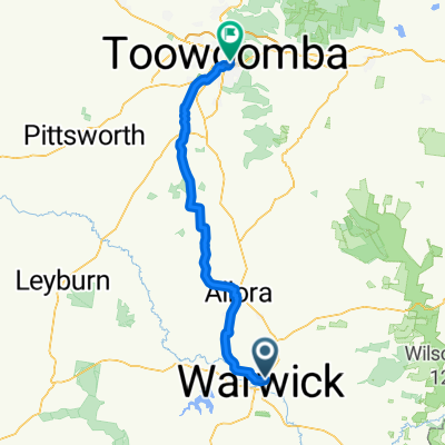 Warwick to Toowoomba