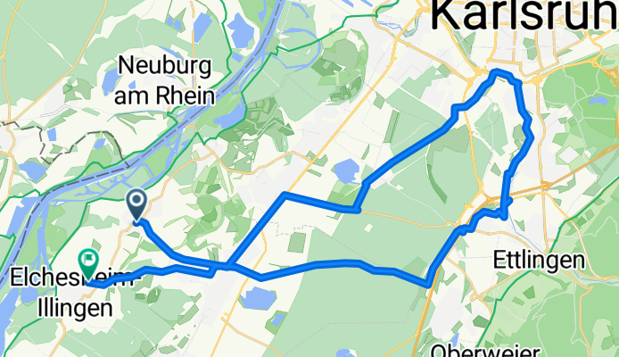nach Karlsruhe Bulach, Karlsgraben