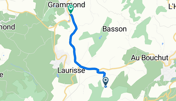 Itinéraire vers 16 Lotissement des Gagères, Grammond