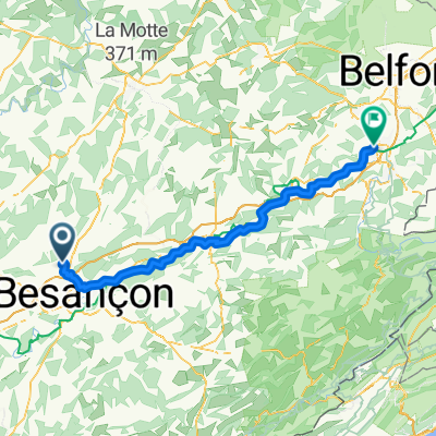 De Chemin du Moulin 1a, Les Auxons à Rue de l'École Française 1, Montbéliard