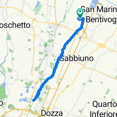 Da Vicolo Santa Lucia 1, Bentivoglio a Vicolo Santa Lucia 1, Bentivoglio