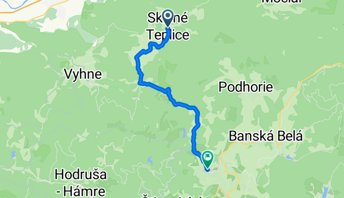 5. Sklené Teplice - Banská Štiavnica (cyklotrasa)