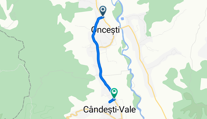Route to DJ702B, Cândeşti-Vale