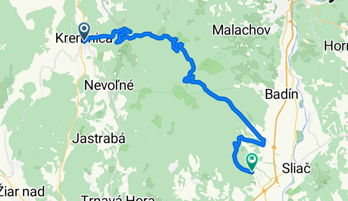 Kremnica - ch.Hostinec - Tri kríže - Sielnica - Kováčová v.n.