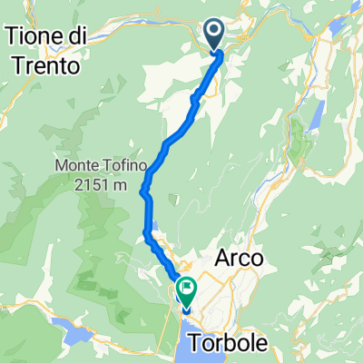 Da Via Lungo Sarca 67, Ponte Arche a Viale dei Tigli 21, Riva del Garda