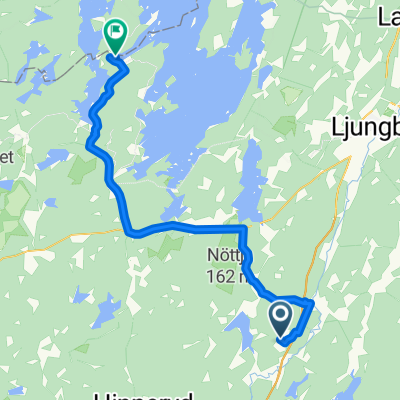 Route from Ryd Östergård, Hamneda