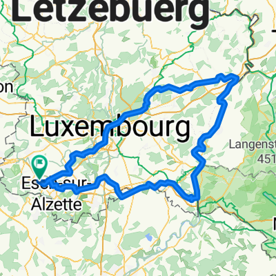 130 km De Rue de la Croix 52, Sanem à Rue d'Esch 30, Sanem