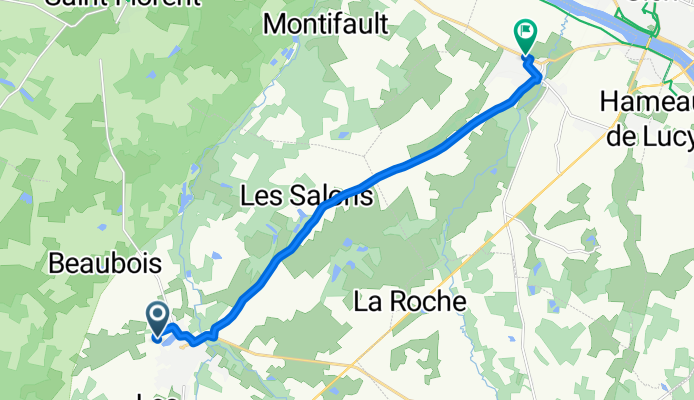 De Route de la Brosse, Coullons à 39–51 Rue de Sully, Poilly-lez-Gien