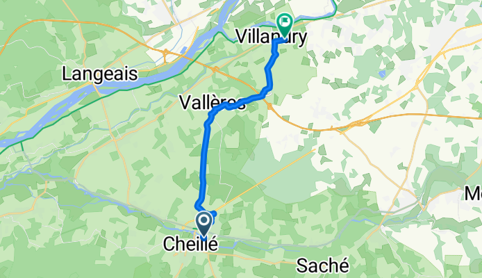 Relaxed route in Azay-le-Rideau