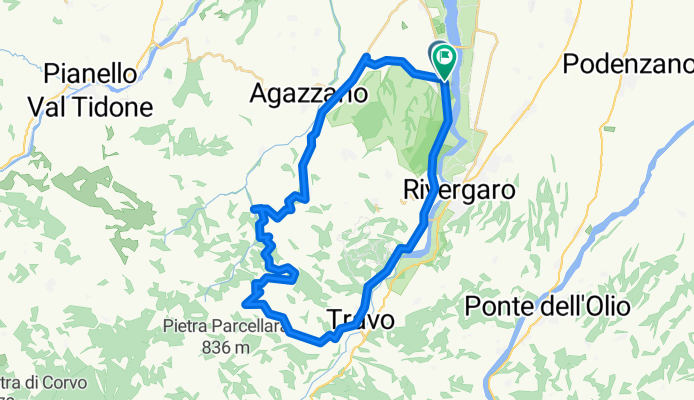 Da Strada Comunale 2, Rivalta Trebbia a Strada Provinciale 40, Rivalta Trebbia