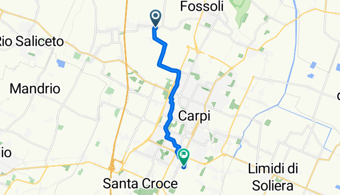 Da Via XII Febbraio 1945 12, Migliarina a Via Toscana 15, Carpi