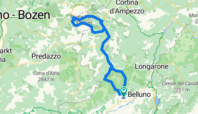 Roe Alte - Fedaia - Pordoi - Valle del Mis - Roe Alte