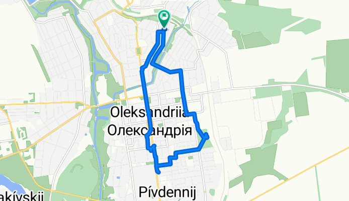 От вулиця Декабристів 112, Олександрія до вулиця Декабристів 112, Олександрія