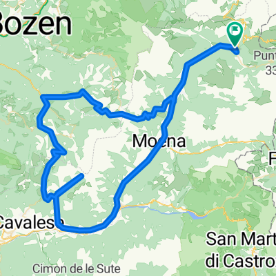 Alpe di Pampeago - passo Lavazè - passo Costalunga