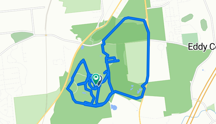 Route from Geyser Loop Road, Saratoga Springs