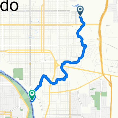 Route from 2607 Derby Ave, Laredo