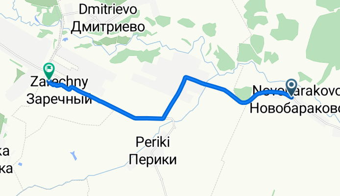 От 61К-098, Шелемишевское до Клубная улица, 21, Полянское