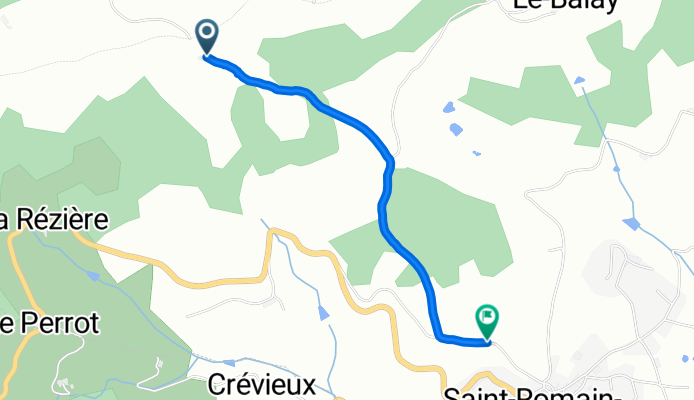Moderate route in Saint-Romain-en-Jarez