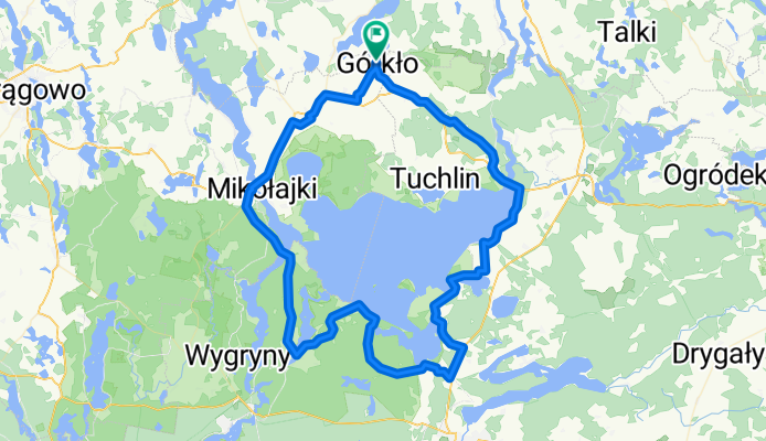Górkło - Wierzba - Wejsuny - Zdory - Okartowo - Górkło