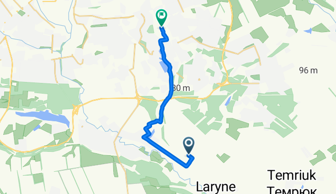 От Широкий, Ларине до Січнева вулиця 46, Донецьк