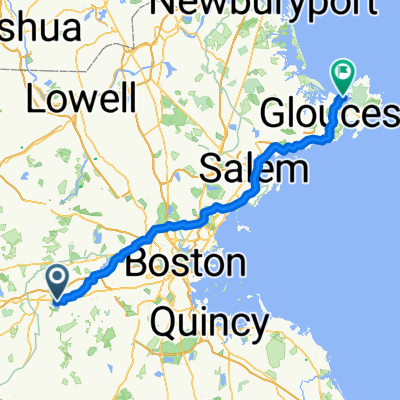 33 Loker St, Natick to 232 Atlantic St, Gloucester