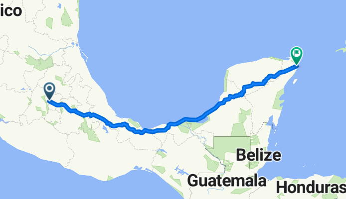 De Avenida San Mateo Nopala 85–85C, Naucalpan de Juárez a Avenida Tulum, Cancún