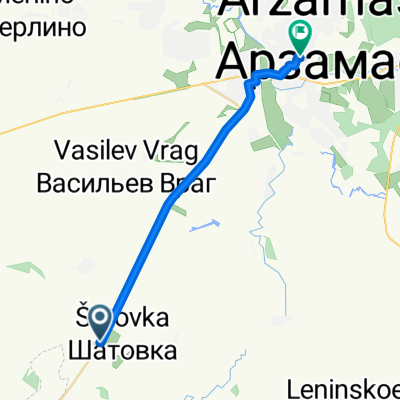 От Дивеево - Арзамас, Панфилово до улица Ступина 26, Арзамас