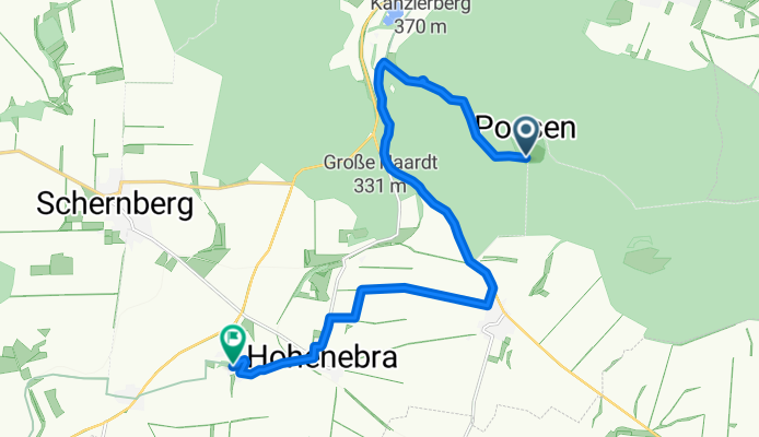 Kastanienallee, Sondershausen nach Zum Park 12, Sondershausen