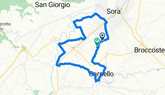 Da Strada Comunale Trecce-Pantano, Sora a Via Pantano 37, Sora