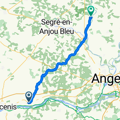 De Rue des Églantiers 97, Loireauxence à Rue Saint-Loup 25, La Jaille-Yvon