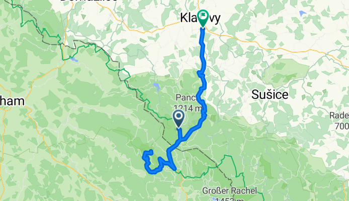 Špičák-Bayerish Eisenstein-Regenhütte-Großer Arber-zpět do Železné Rudy-Luby