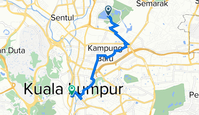 Taman Tasik Titiwangsa, Kuala Lumpur to Commercial Park, Jalan Kepong, Kuala Lumpur