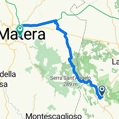 Da Via Isonzo, Ginosa a Via Ascanio Persio 50, Matera