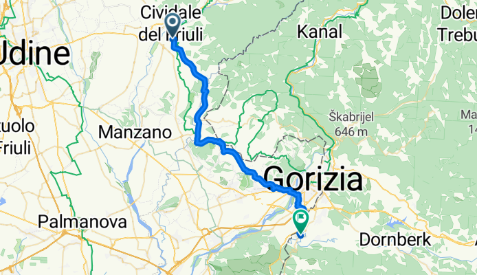 Via Corfù 8, Cividale del Friuli to Miren 115a