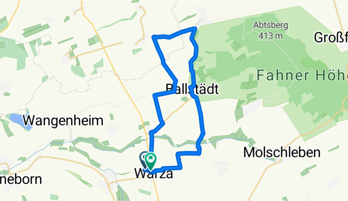 Oberer Goldbacher Weg 7, Warza nach Langensalzaer Straße 15A, Warza