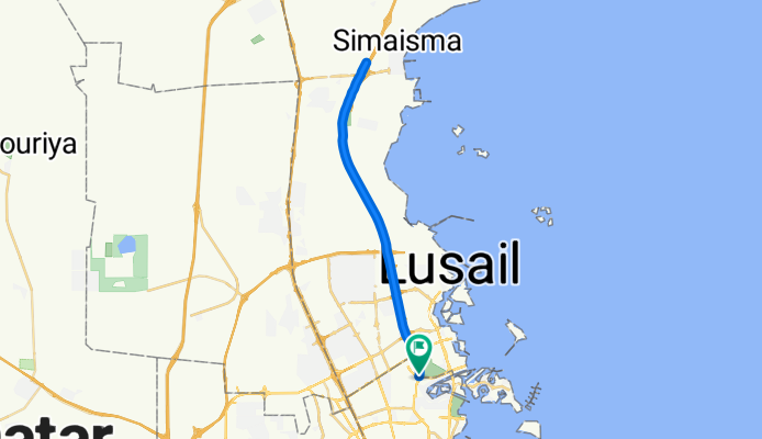 Olympic Cycling Lane, Doha to Olympic Cycling Lane, Doha