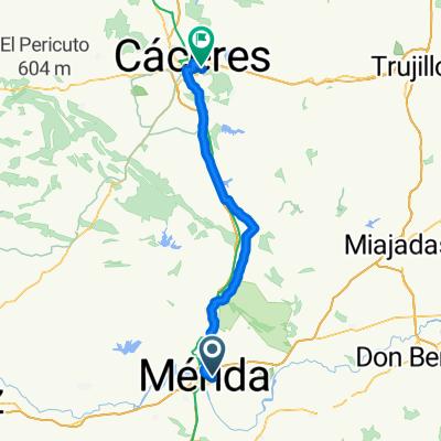 Ruta Mérida - Santuario Virgen de la Montaña (Cáceres)